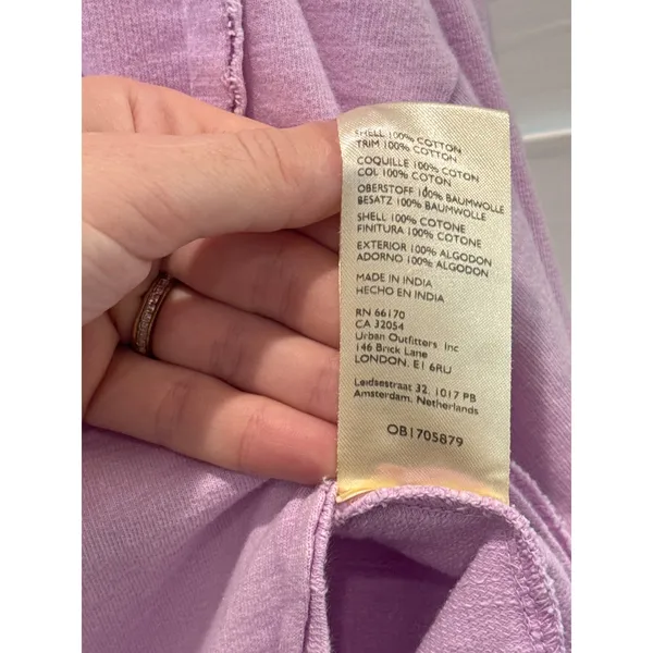Pilcro Sweatshirt Womens XS Purple Pintuck Henley Pullover Boho OB1705879 - Image 4