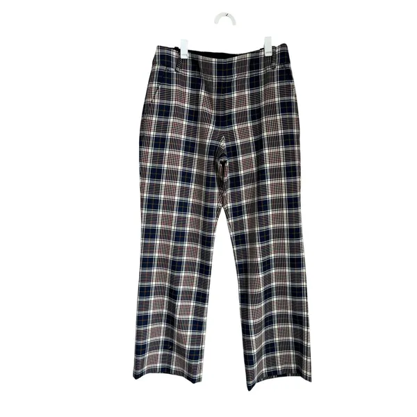Tory Burch Garrett Tartan Plaid Trousers Women's Size 8 Tailored‎ - Image 4