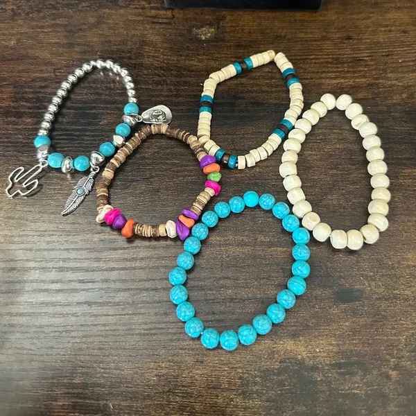 Boho Wooden Braclets Multiple - Image 3