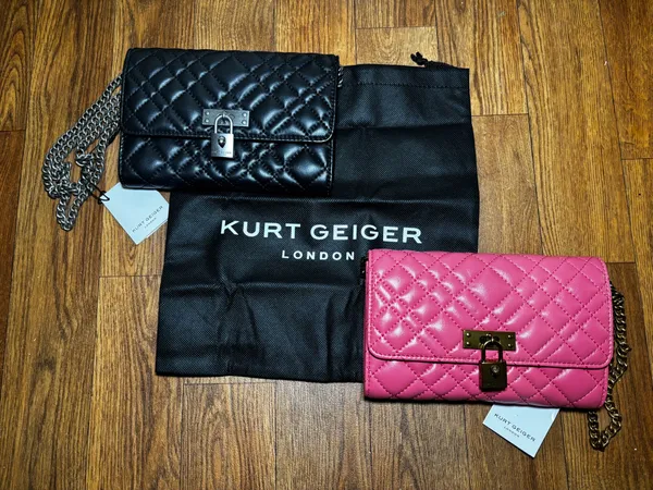 Black KURT GEIGER Brixton Leather Chain Wallet - Image 2