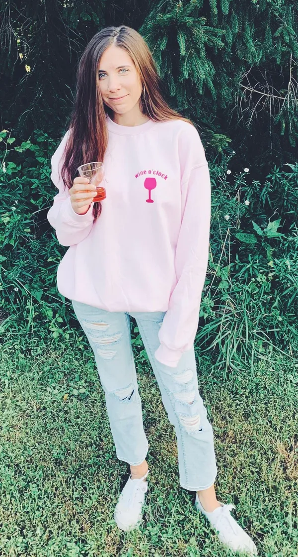 Gildan Wine Happy Sweatshirt - Image 4