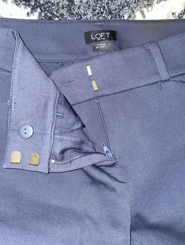 Loft Petite Dark Grey Skinny Ankle Pants - Image 3