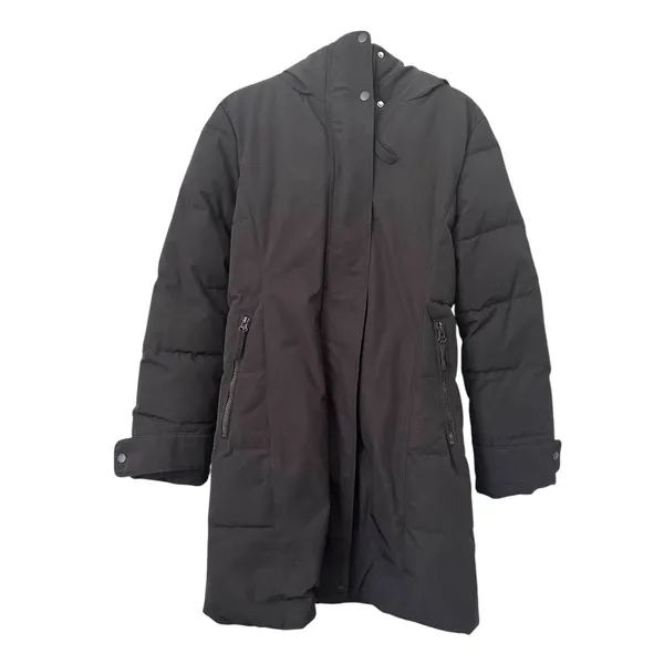 ZARA Long Puffer Winter Parka Hooded Black‎ Small - Image 2