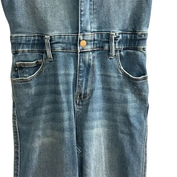 Judy Blue Women's Denim Jumpsuit Size S Casual Short Sleeve‎ Blue - Image 9