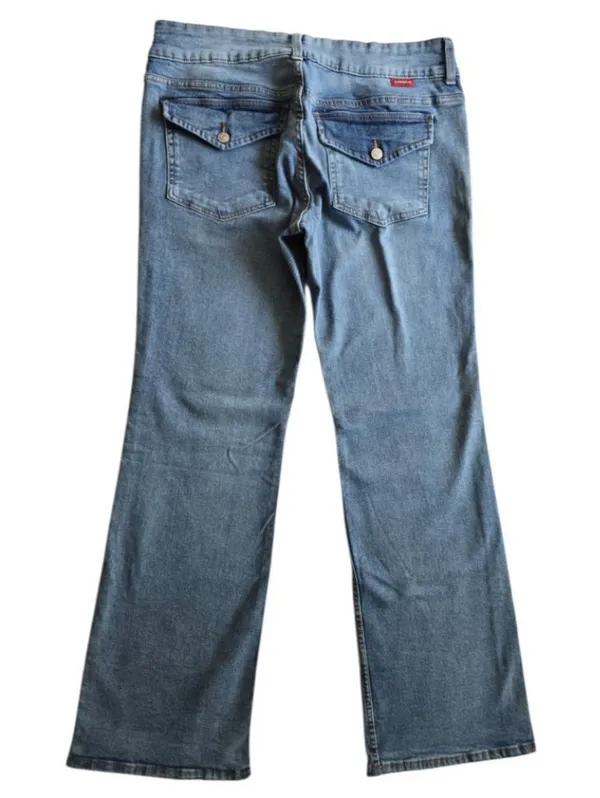 Divided Angelic Denim Women's Light Blue Straight Leg Jeans Size 12 - Image 2