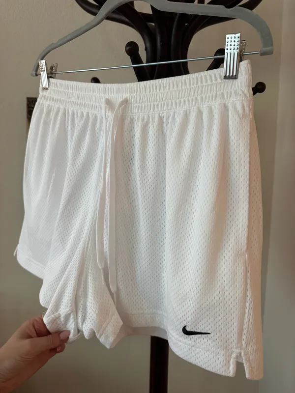 Vintage Style White Dri-Fit Nike Shorts - Image 2
