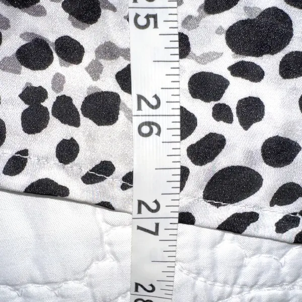 White House Black Market Womens Size XL Black White Leopard Print Ruffle Blouse - Image 6