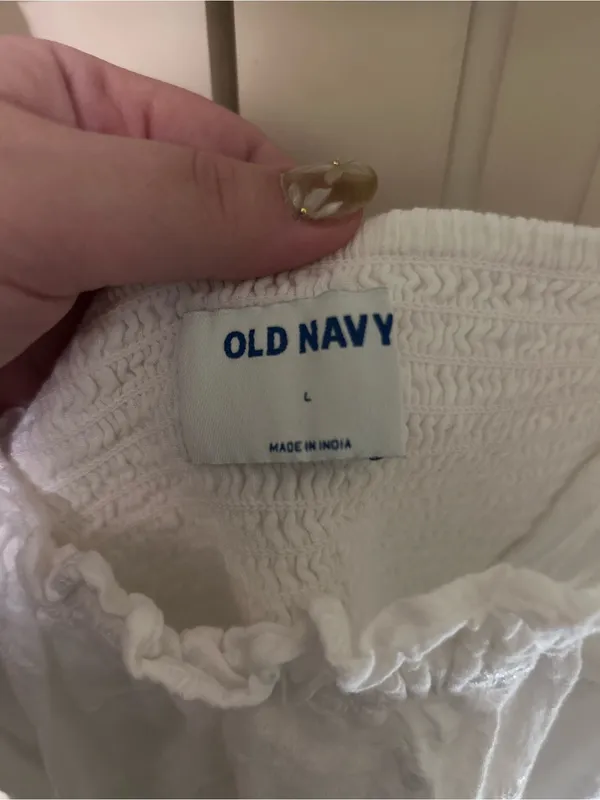 Old Navy White Ruffle-Trim Sleeveless Tank - Image 4