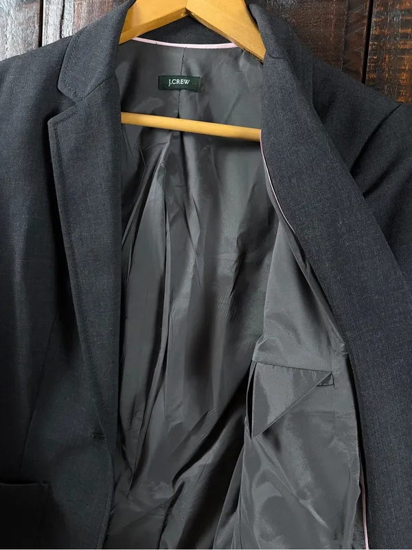 J.Crew Gray Vintage Blazer Size 4/SMALL - Image 6