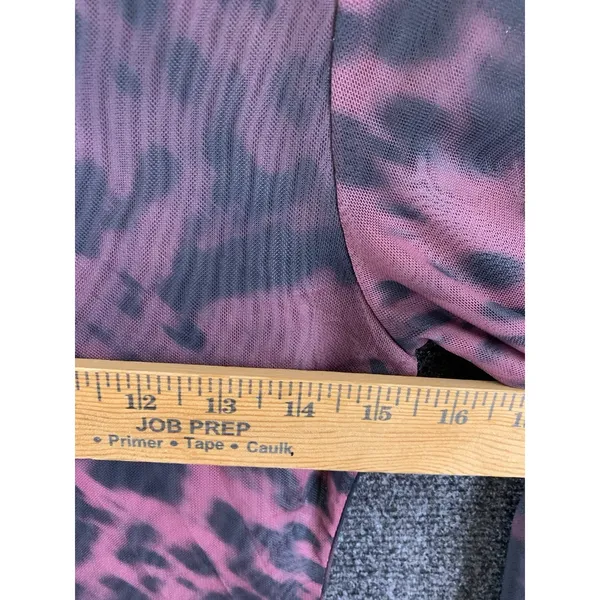 Missguided Mesh Maxi Dress Size S Pink Animal Print Henley Button Long Sleeve - Image 5