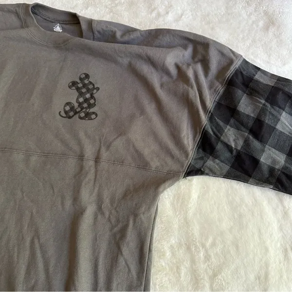 Disney Spirit Jersey Gray Plaid Retired Women's Size Medium - Image 11
