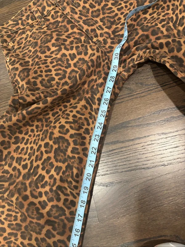GAP Leopard Brown High Rise Barrel Jeans - Image 11