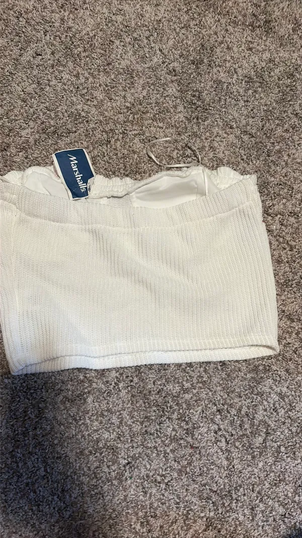 Marshalls Crochet white crop top - Image 2