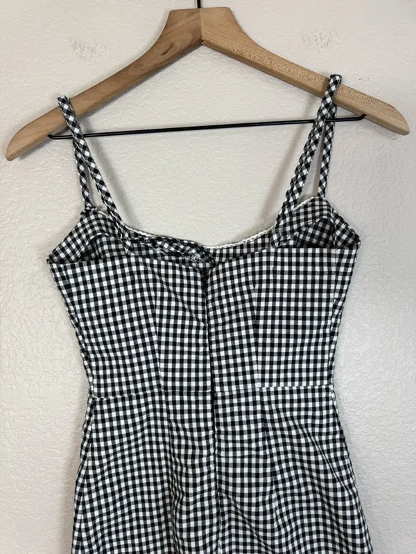 Urban Outfitters UO Black White Gingham Sleeveless Mini Dress size Medium $59 - Image 7