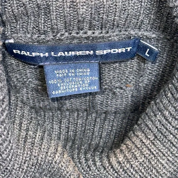 Polo Ralph Lauren Sport‎ Cable Knit Turtleneck Tunic Sweater - Image 3