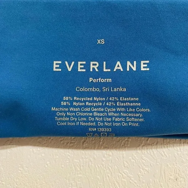 Everlane Perform Blue Biker Shorts XS High Rise Activewear Yoga Shorts - Image 4