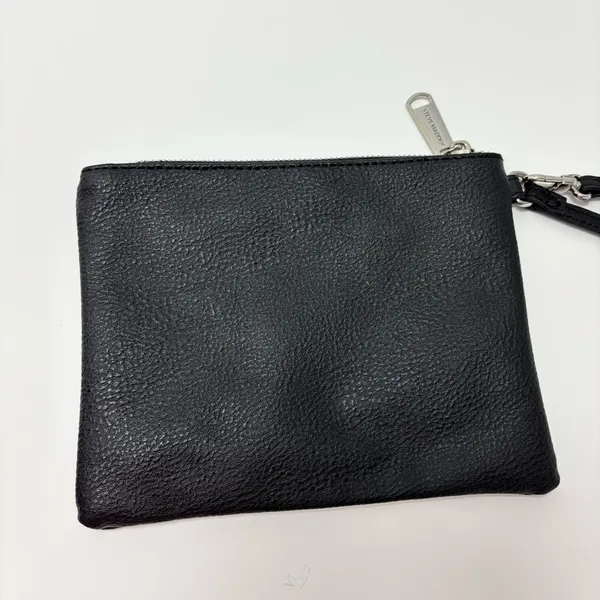 Steve Madden Wristlet Black Pebbled Leather with‎ Strap - Image 2
