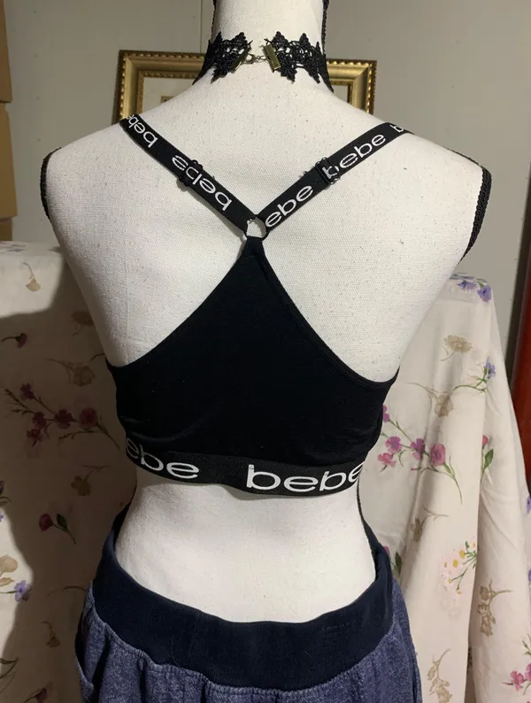 Bebe Black Sports Bra - Image 4