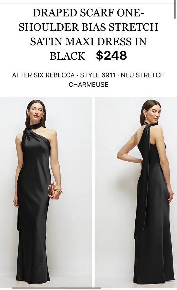 After Six DRAPED SCARF ONE-SHOULDER maxi dress - Image 2