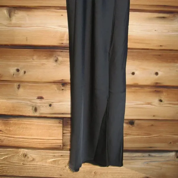 NWT MINKPINK Black S Satin Halter Cut Out Silky Maxi Dress Gown - Image 9