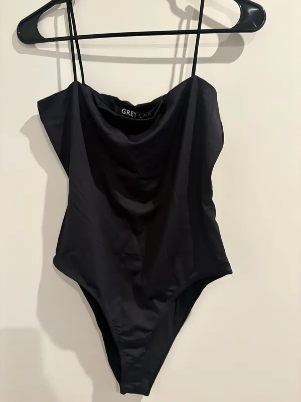 Grey Lab Bodysuit Black Medium New with Tags - Image 2