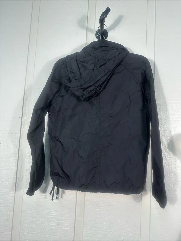 Old Navy Black 1/4 Zip Pullover Rain Jacket Size Medium EUC - Image 6