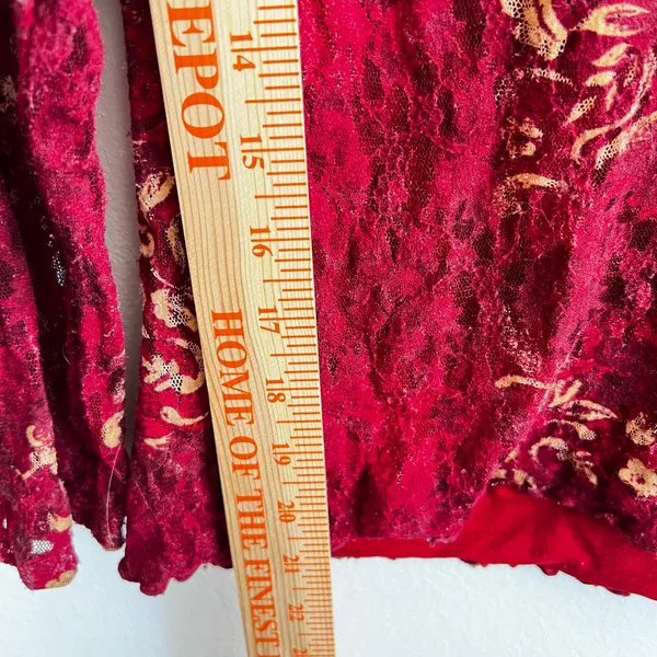 Vintage Y2k 90s Lace Top 2000s Ruffles Romantic Victorian Coquette‎ Large - Image 5