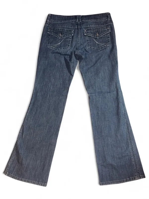 Women’s dark wash low rise jeans - Image 5