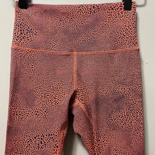 Lululemon Wunder Train HR size 4 Leggings‎ Crackle Vintage Orange Larkspur 28' - Image 2