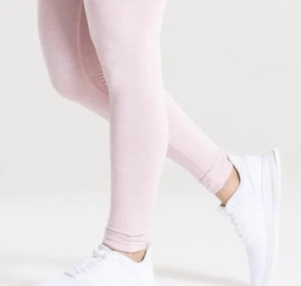 Vintage Carushka Bodywear Pastel Pink Low-Mid Rise Tights/ Leggings Cuffed - Image 5