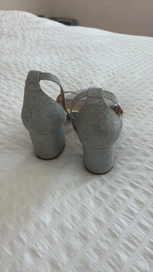 Silver Heels size 10 - Image 2