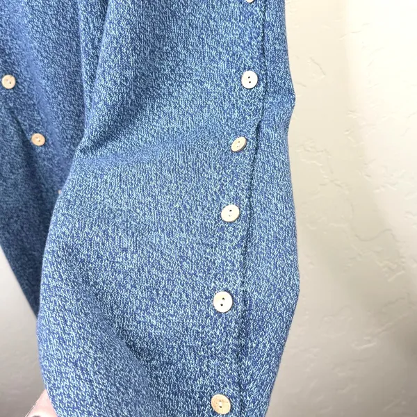 NEW Free People Free-est Blue Sea Combo Cotton Button 2 Piece Wide Leg Set XS - Image 7