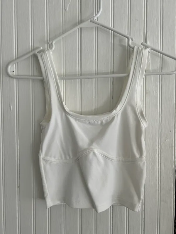 Abercrombie Seamless Corset White Crop Tank - Image 2