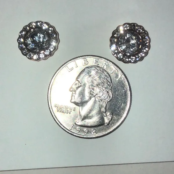 Elegant Gold Tone Rhinestone Boho Stud Earrings - Image 5