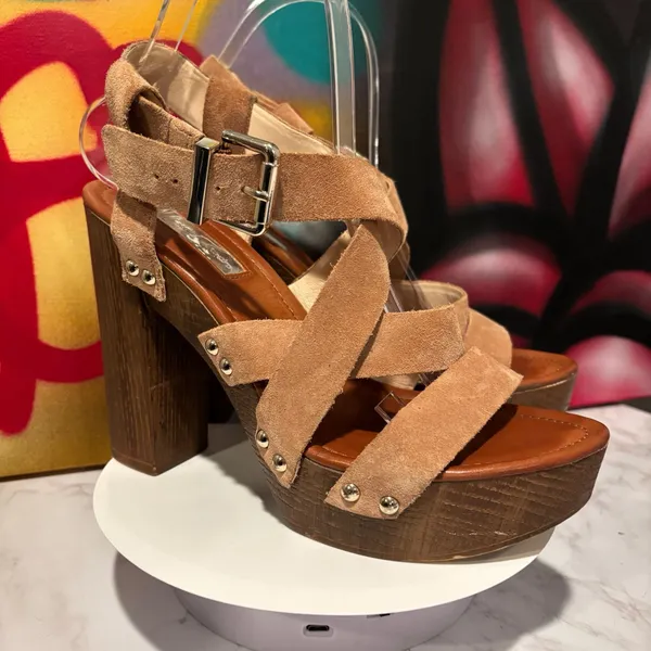 INC International Concepts Camira Suede Studded Platform Block Heel Sandals - Image 9