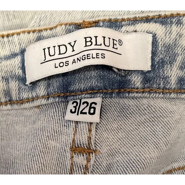 Judy Blue Womens 3/26 Slim Fit Jeans Light Acid Wash JB88241 High‎ Rise Preppy - Image 5