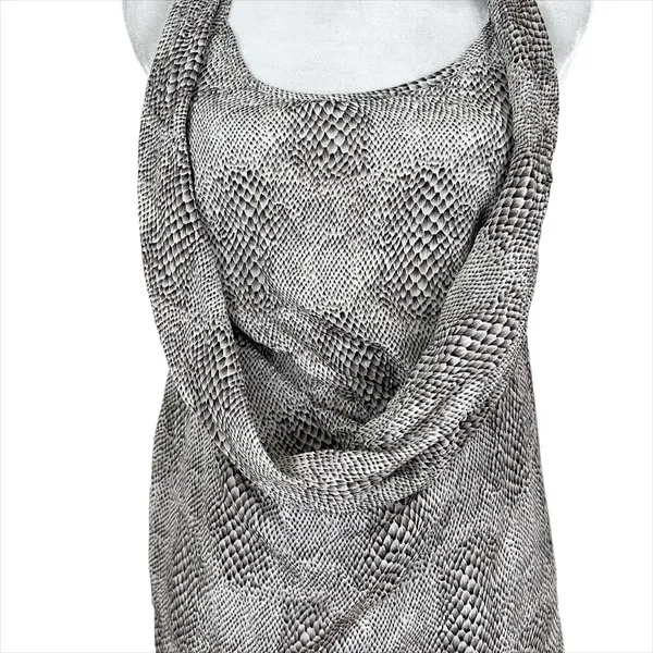 NWT Anthropologie Drew Silk Python Print Drape Front Halter Tunic Top Size XS - Image 5
