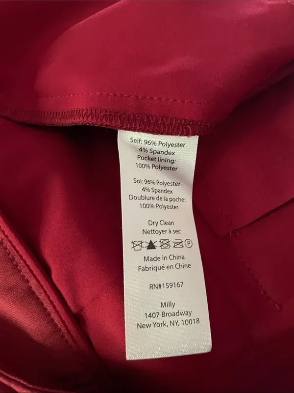 MILLY Nash Cady Pants- Burgundy Wide Leg Trousers Size 4 - Image 11