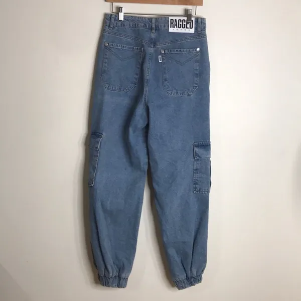 Ragged priest ladies oversized 100% cotton cargo‎ jogger denim jeans size 30 - Image 2