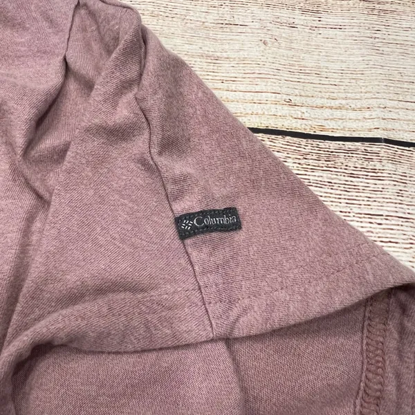 Columbia Womens Mauve Heather Cap Sleeve Pleated‎ Shoulder Top Size M - Image 5