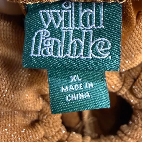Wild Fable XL Minidress Orange Shimmer Halter Cutout Bodycon Y2K Club Fest Date‎ - Image 8