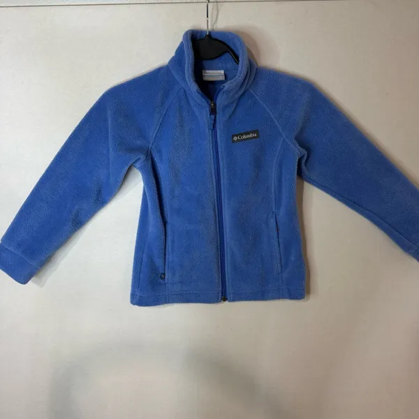 Columbia Fleece Jacket Youth Girls XS 6/7 Blue Full Zip Up Soft Warm Outdoor NEW - Image 7