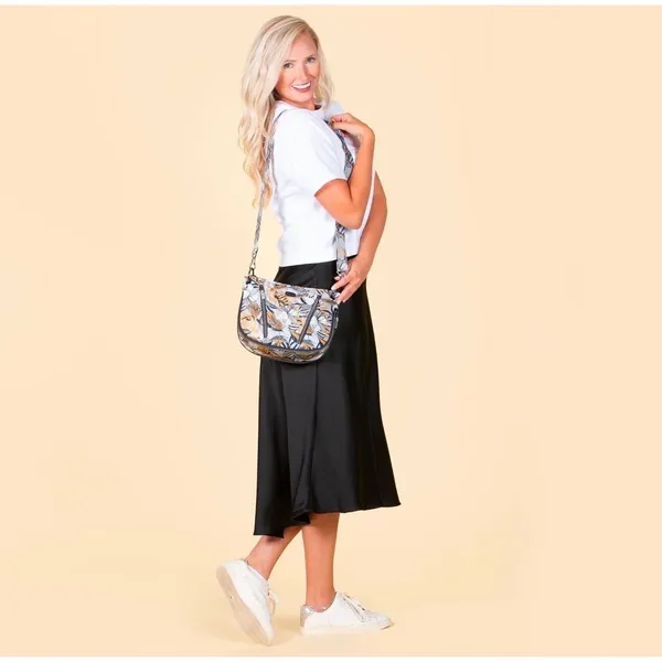 Lug Lily Grey‎ Clover Navy Floral Crossbody Bag RFID Travel Convertible NWOT - Image 2