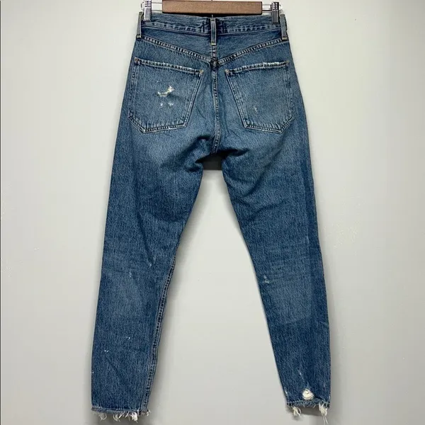 AGOLDE Jamie High Rise Classic Jeans‎ Grade Distressed Medium Wash 25 - Image 2