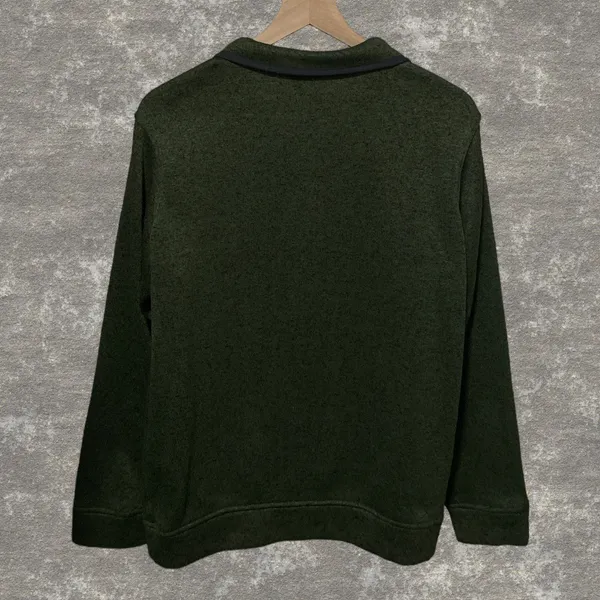 Eddie Bauer | Radiator Fleece Snap Mock Pullover Green Long Sleeve Size M - Image 3