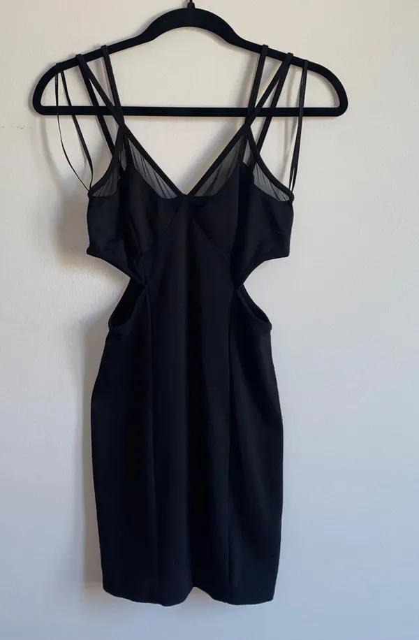 Mesh Cutout Mini Dress - Image 3