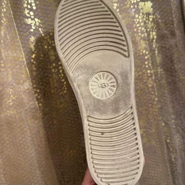 UGG Abies Perforated Slip-On Platform Sneaker Seal Gray Women's Size‎ 9 Used - Image 6