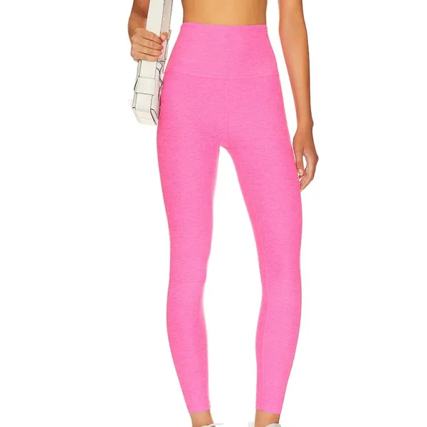Beyond Yoga Caught In The‎ Midi High Waisted Legging Pink Punch Heather Size L - Image 2