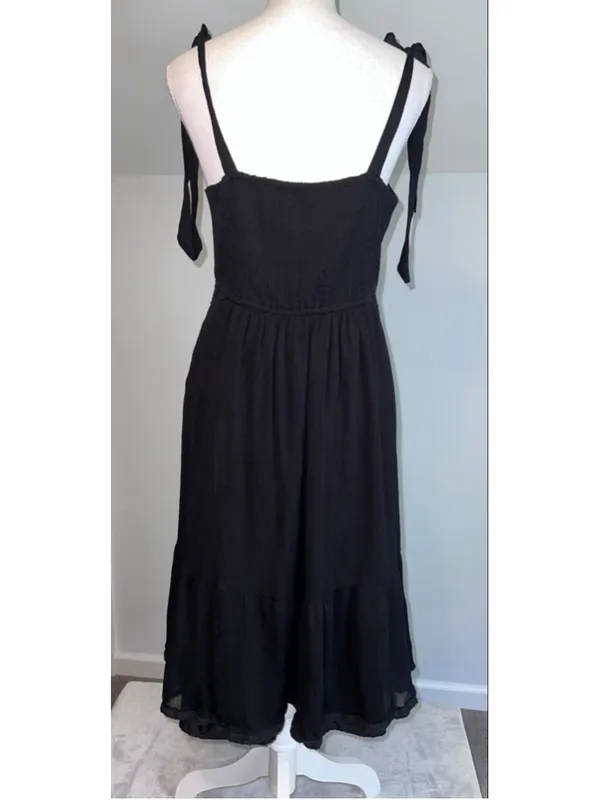 Abercrombie & Fitch Black Midi Dress M - Image 9