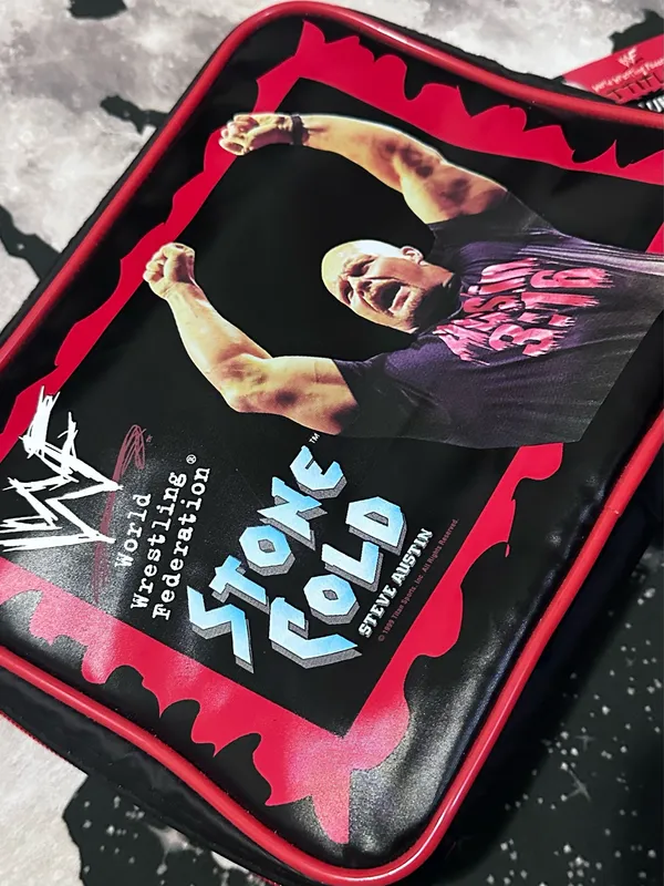 WWF Stone Cold Steve Austin Lunch Bag Red Size undefined - Image 3